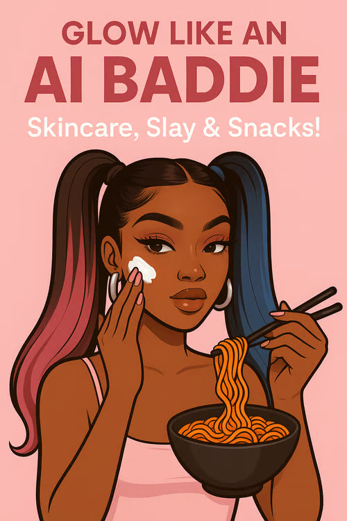 🩷 “Glow Like an AI Baddie: Skincare, Slay & Snacks!” 💅🏽🍜✨By Kya V | Netta R.🎀