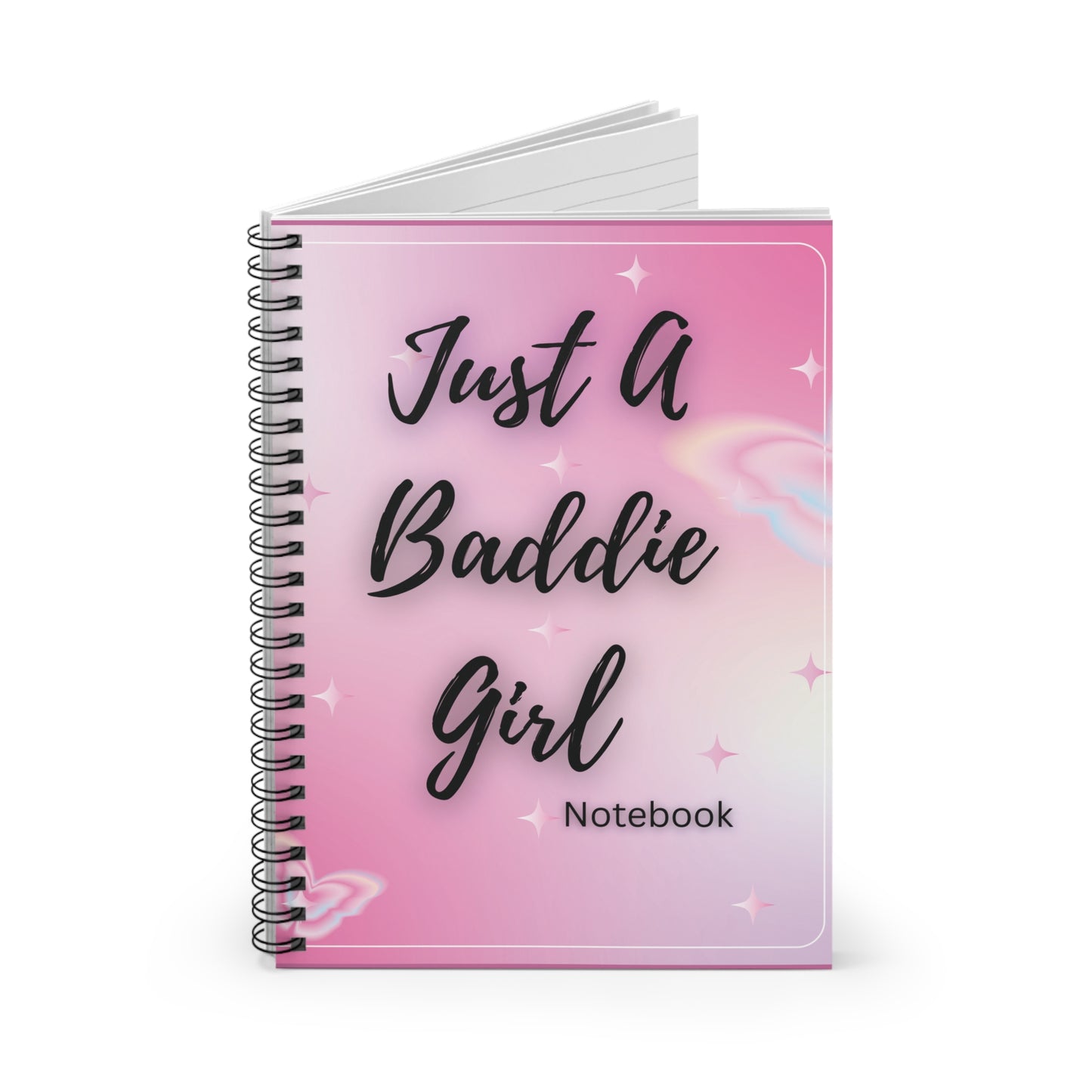 Pink Baddie Girl Notebook | Cute Journal for Teens, Aesthetic Gifts, School Supplies, Motivational Writing, Back to School