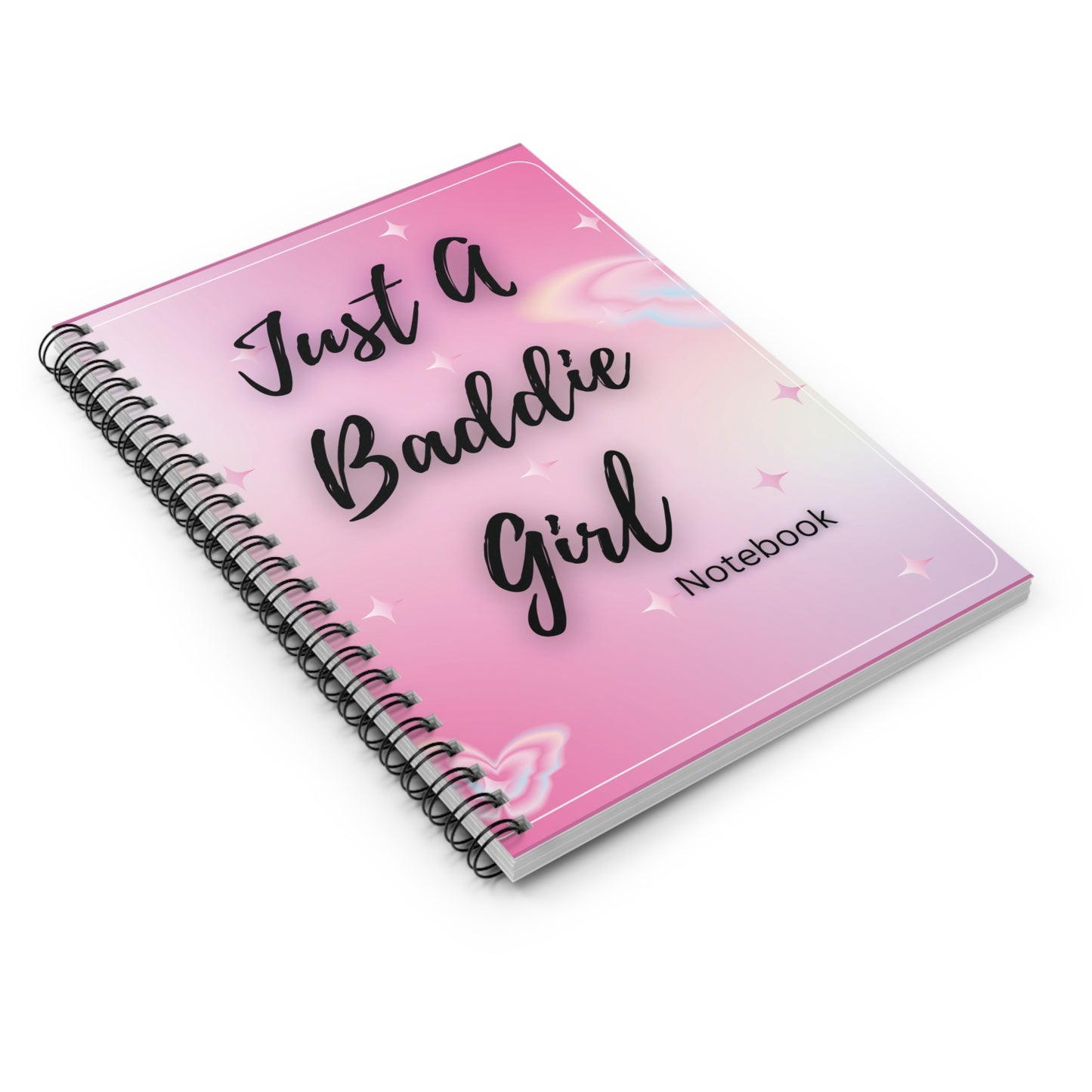 Pink Baddie Girl Notebook | Cute Journal for Teens, Aesthetic Gifts, School Supplies, Motivational Writing, Back to School