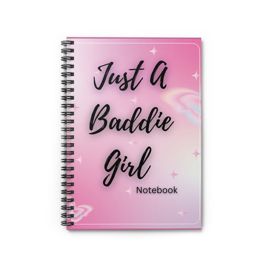 Pink Baddie Girl Notebook | Cute Journal for Teens, Aesthetic Gifts, School Supplies, Motivational Writing, Back to School